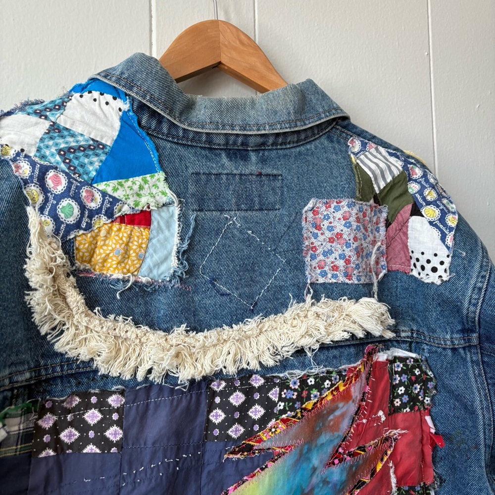 Grateful Dead Inspired Patchwork Denim Jacket - image 4
